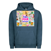 Pigment Midnight Navy let's make pour decisions Urban Hoodie - TumblerDesignByShophia