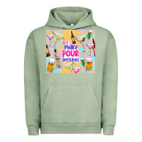 Pigment Oil Green let's make pour decisions Urban Hoodie - TumblerDesignByShophia