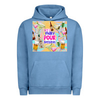 Pigment Pebble Blue let's make pour decisions Urban Hoodie - TumblerDesignByShophia