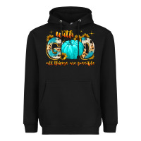Black with god all things are possible Heavyweight Hoodie - MaliasSmallBusiness