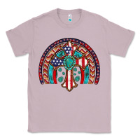 Lilac gemstone cross american flag turquoise rainbow Classic Tee - Artiststas