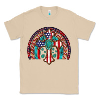 Mushroom gemstone cross american flag turquoise rainbow Classic Tee - Artiststas