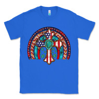 True Royal gemstone cross american flag turquoise rainbow Classic Tee - Artiststas