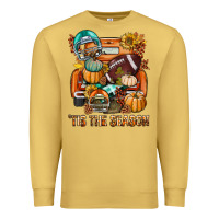 Antique Gold Tis The Season Fall Football Truck Premium Sweatshirt - BundleAndBundleShop