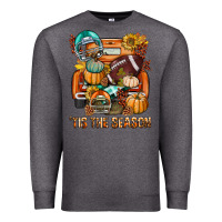 Charcoal Heather Tis The Season Fall Football Truck Premium Sweatshirt - BundleAndBundleShop