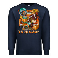 Navy Tis The Season Fall Football Truck Premium Sweatshirt - BundleAndBundleShop