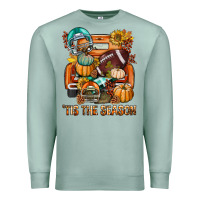 Seafoam Tis The Season Fall Football Truck Premium Sweatshirt - BundleAndBundleShop