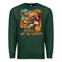 Sports Green Tis The Season Fall Football Truck Premium Sweatshirt - BundleAndBundleShop