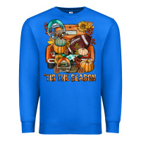 True Royal Tis The Season Fall Football Truck Premium Sweatshirt - BundleAndBundleShop
