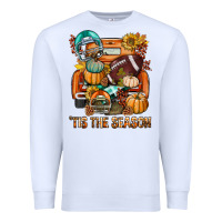 White Tis The Season Fall Football Truck Premium Sweatshirt - BundleAndBundleShop