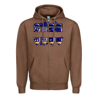 Chestnut valentine's day school pencils navy blue Zipper Hoodie - MaliasSmallBusiness