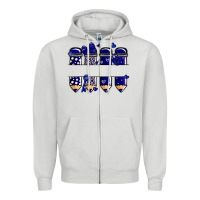 Dove Grey valentine's day school pencils navy blue Zipper Hoodie - MaliasSmallBusiness