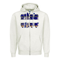 Oatmeal Heather valentine's day school pencils navy blue Zipper Hoodie - MaliasSmallBusiness
