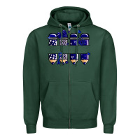 Sports Green valentine's day school pencils navy blue Zipper Hoodie - MaliasSmallBusiness