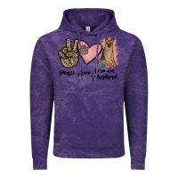 Cloud Purple peace love german shepherd Vintage Hoodie - JahusDesignShop