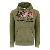 Vintage Olive peace love german shepherd Vintage Hoodie - JahusDesignShop