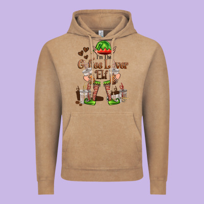 Im The Coffee Lover Elf Vintage Hoodie Designed By Fadigitalartstudio