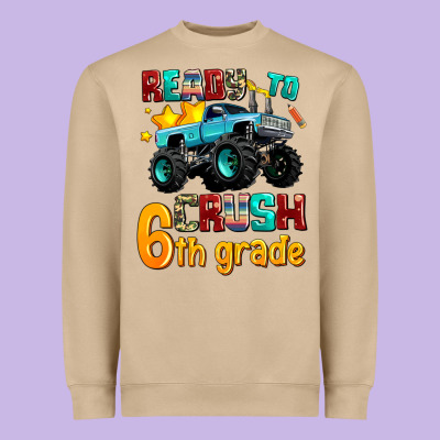 Ready To School Crush 6th Grade Heavyweight Sweatshirt Designed By Adodesignshop