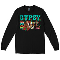 Black western gypsy soul horse roses serape aztec leopard Long Sleeve Tee - Artiststas