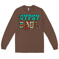 Chestnut western gypsy soul horse roses serape aztec leopard Long Sleeve Tee - Artiststas