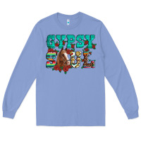 Colony Blue western gypsy soul horse roses serape aztec leopard Long Sleeve Tee - Artiststas