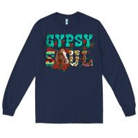 Navy western gypsy soul horse roses serape aztec leopard Long Sleeve Tee - Artiststas