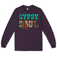 Plum western gypsy soul horse roses serape aztec leopard Long Sleeve Tee - Artiststas