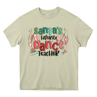 Mossy santa's favorite dance teacher Heavy Core Tee - MaliasSmallBusiness