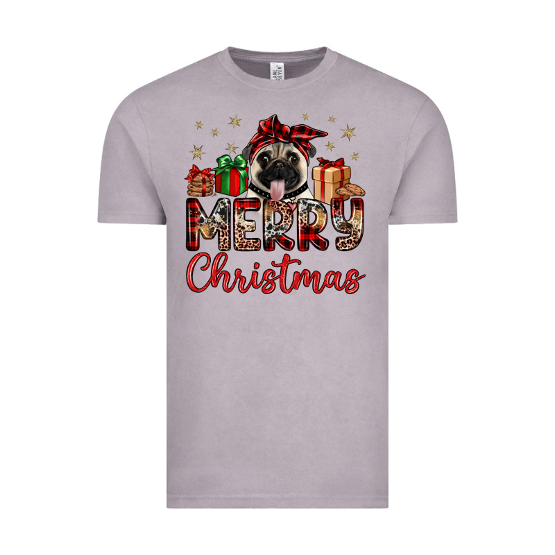 Merry Christmas Pug Vintage Tee by JahusDesignShop | Teevron