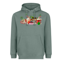 Sage Christmas coffee Heavyweight Hoodie - MaliasSmallBusiness