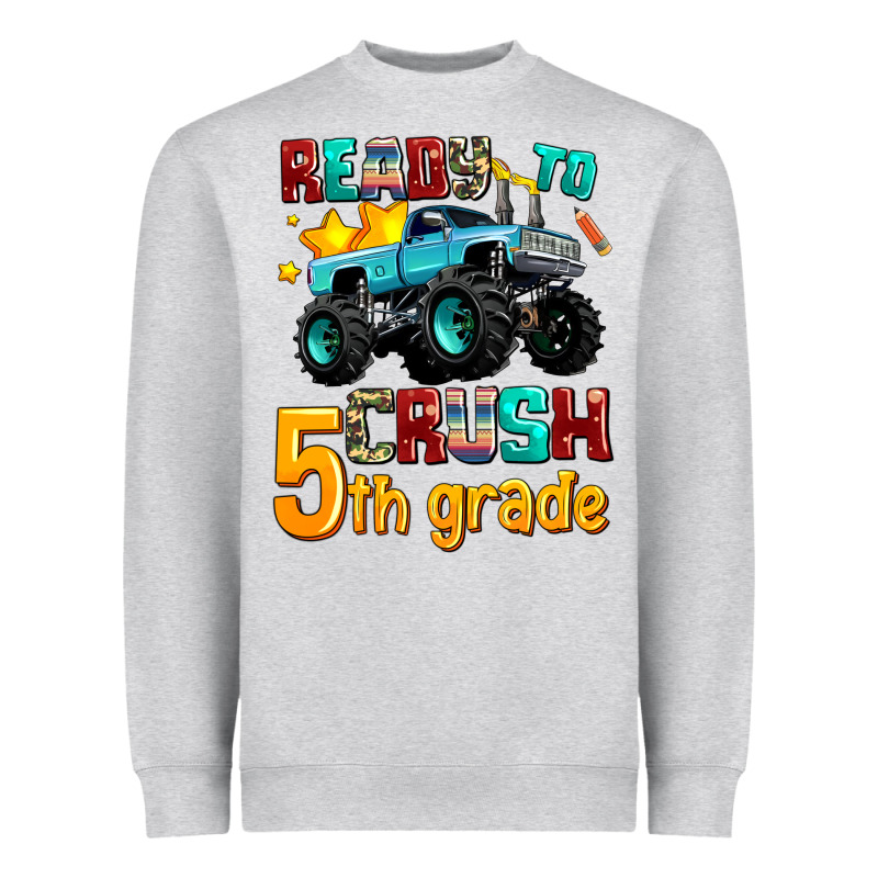 Ready To School Crush 5th Grade Heavyweight Sweatshirt by AdoDesignShop | Teevron