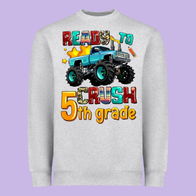 Ready To School Crush 5th Grade Heavyweight Sweatshirt Designed By Adodesignshop