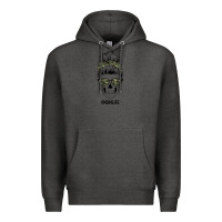 Charcoal Heather Camouflage Pattern Mom Skull Premium Hoodie - Bettercallsaul