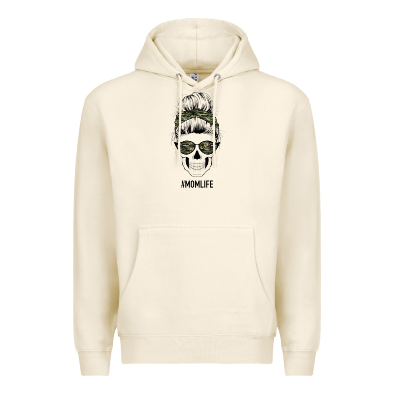 Camouflage Pattern Mom Skull Premium Hoodie by Bettercallsaul | Teevron