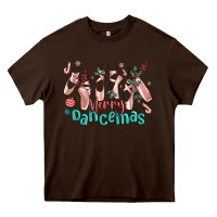 Chocolate Brown merry dancemas christmas ballet Heavy Core Tee - MaliasSmallBusiness