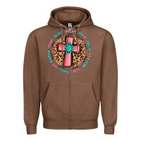 Chestnut love myself cross Zipper Hoodie - MaliasSmallBusiness