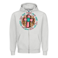 Dove Grey love myself cross Zipper Hoodie - MaliasSmallBusiness