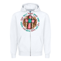 White love myself cross Zipper Hoodie - MaliasSmallBusiness