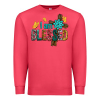Cardinal I Am Blessed Cross Premium Sweatshirt - BundleAndBundleShop