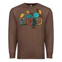 Chestnut I Am Blessed Cross Premium Sweatshirt - BundleAndBundleShop