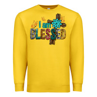 Lemon I Am Blessed Cross Premium Sweatshirt - BundleAndBundleShop