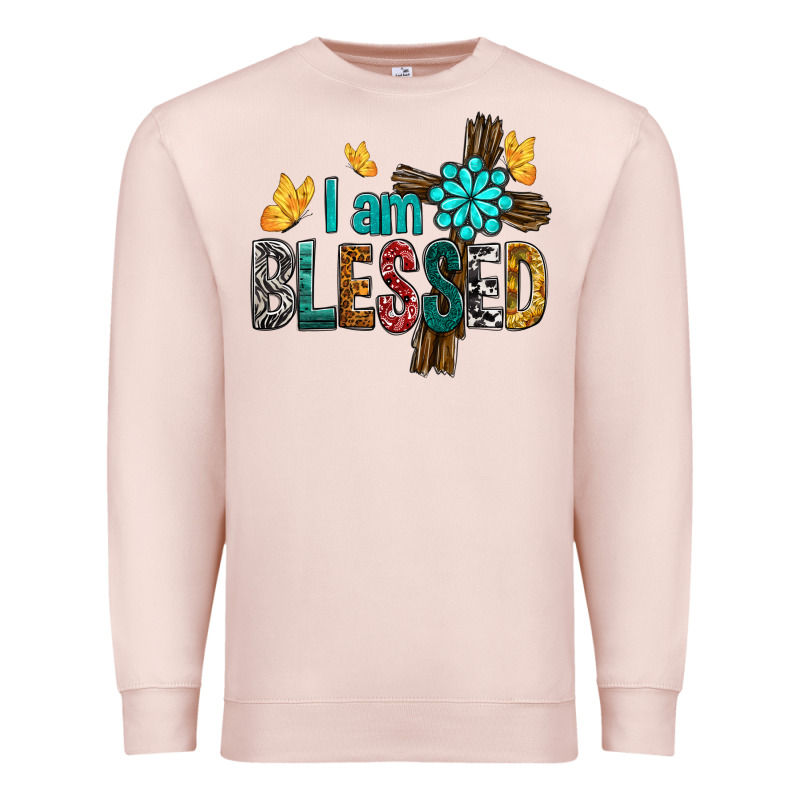 I Am Blessed Cross Premium Sweatshirt by BundleAndBundleShop | Teevron