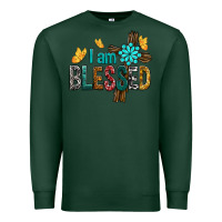 Sports Green I Am Blessed Cross Premium Sweatshirt - BundleAndBundleShop