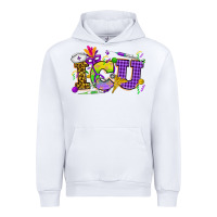 White Mardi Gras ICU Nurse Urban Hoodie - HowdyJamesFarm