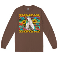 Chestnut goats mom and baby sunflowers gemstones serape leopard glitter wooden Long Sleeve Tee - Artiststas
