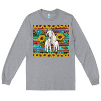 Heather Grey goats mom and baby sunflowers gemstones serape leopard glitter wooden Long Sleeve Tee - Artiststas