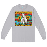 Moon Dust goats mom and baby sunflowers gemstones serape leopard glitter wooden Long Sleeve Tee - Artiststas