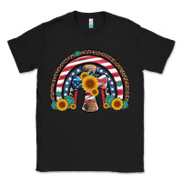 Black cross american flag cowhide  leopard gemstone rainbow Classic Tee - Artiststas