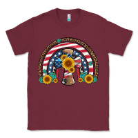 Burgundy cross american flag cowhide  leopard gemstone rainbow Classic Tee - Artiststas
