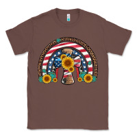 Chestnut cross american flag cowhide  leopard gemstone rainbow Classic Tee - Artiststas